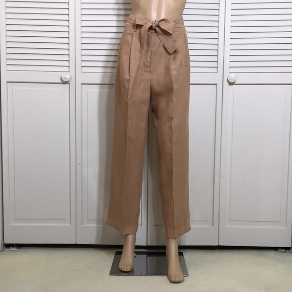 Aritzia Wilfred Cauchy Cropped Lyocell & Linen Pants/Trousers Size 2